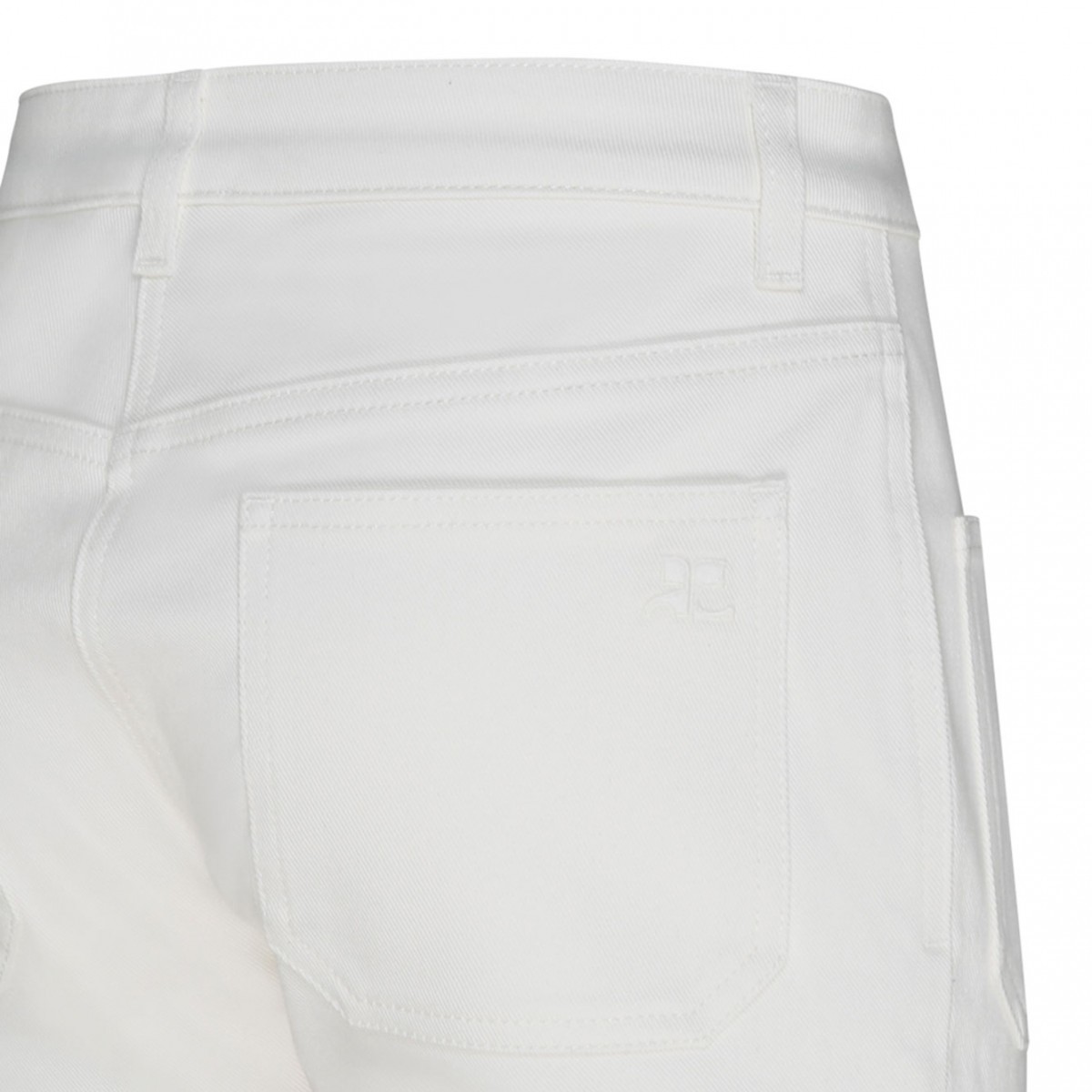 White Denim Bootcut Pants