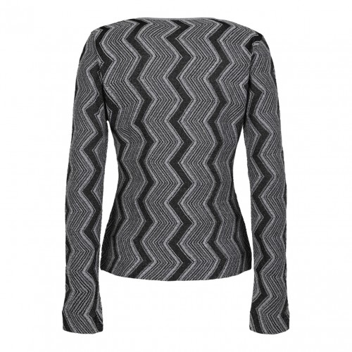 Black and Silver ZigZag Sweater 2
