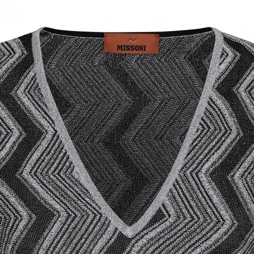 Black and Silver ZigZag Sweater