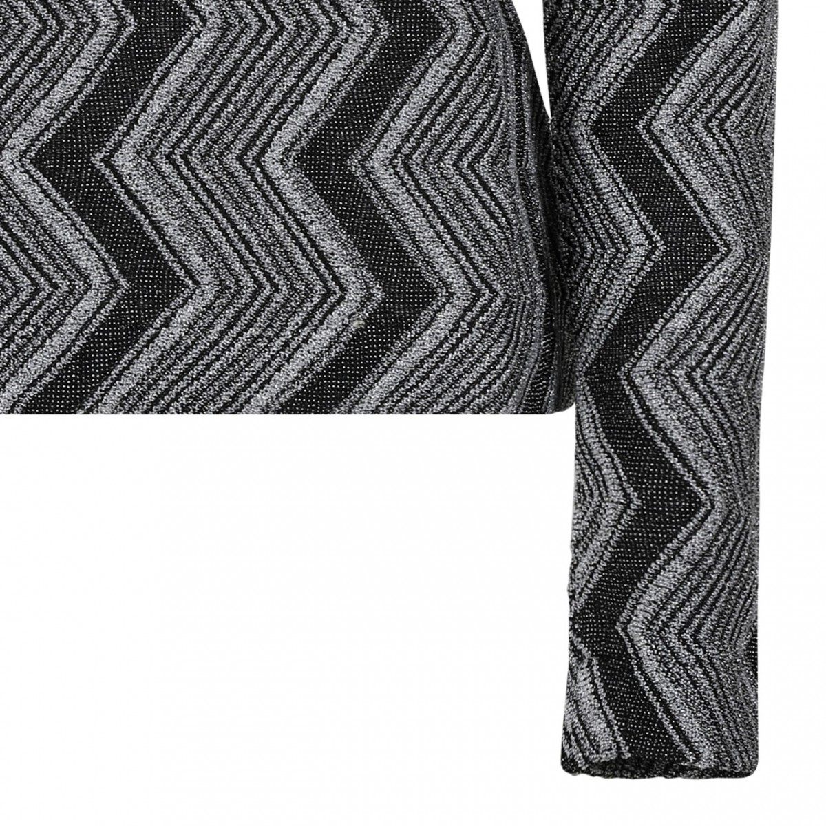 Black and Silver ZigZag Sweater