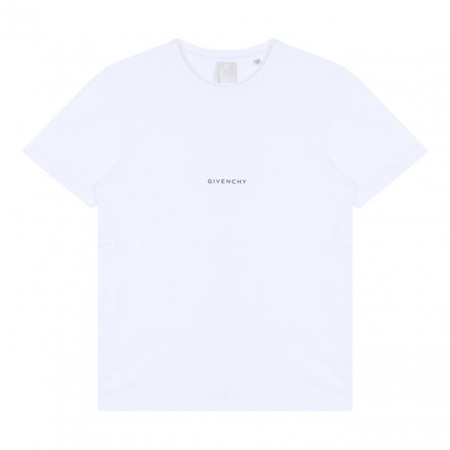 White Logo Print T-Shirt