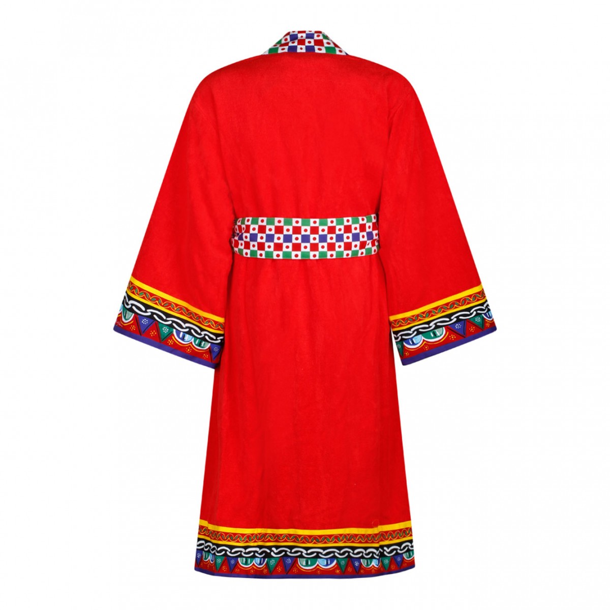 Carretto Sciliano Printed Trim Bathrobe