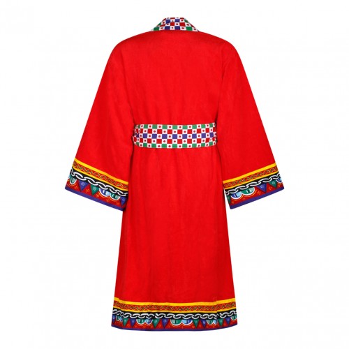 Carretto Sciliano Printed Trim Bathrobe