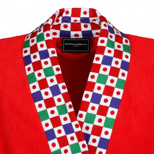 Carretto Sciliano Printed Trim Bathrobe