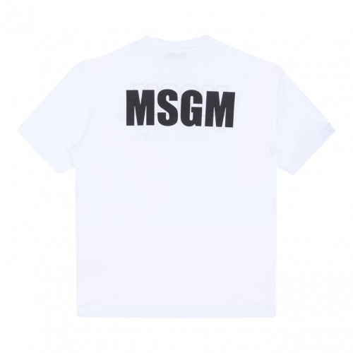 White Logo Print T-Shirt 2