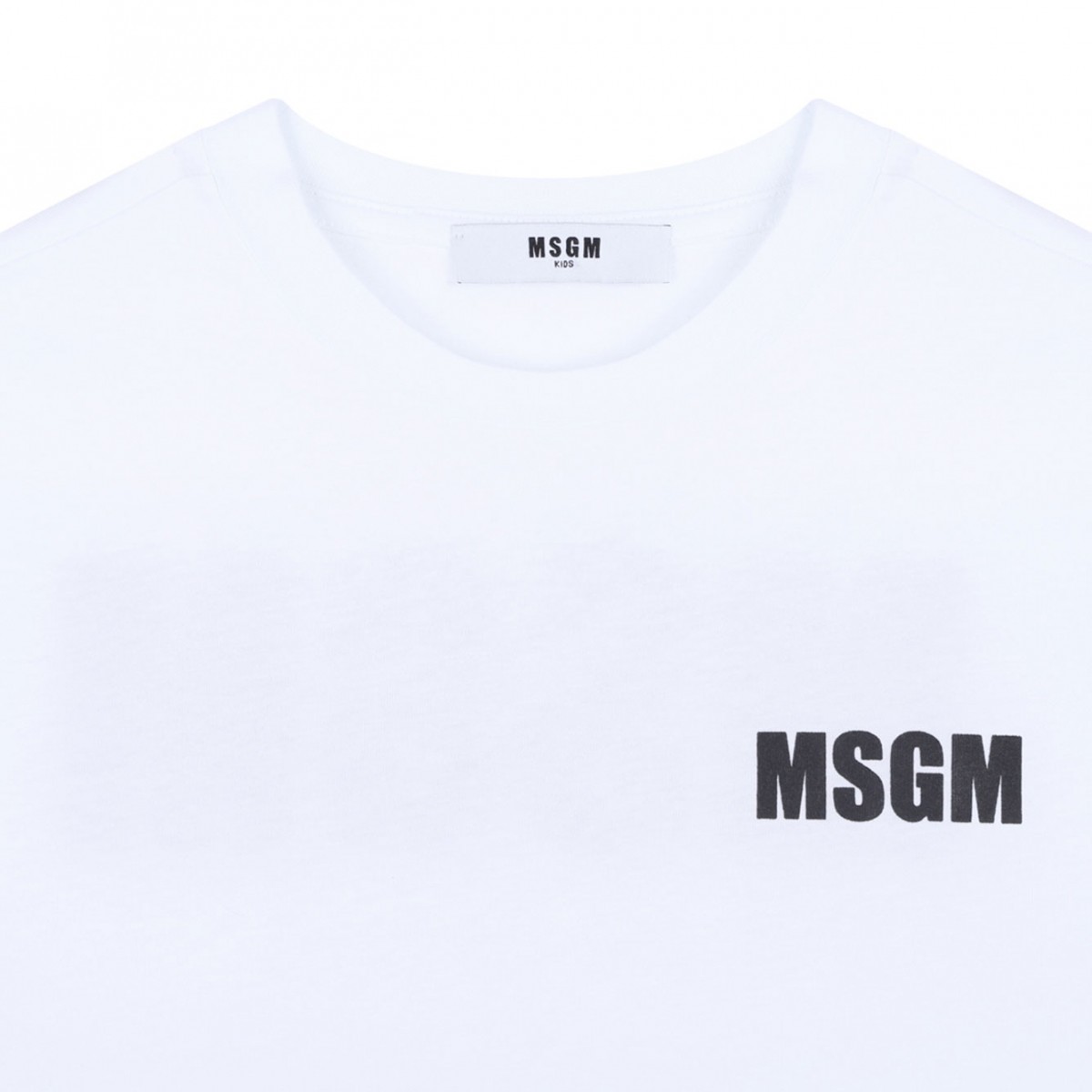 White Logo Print T-Shirt