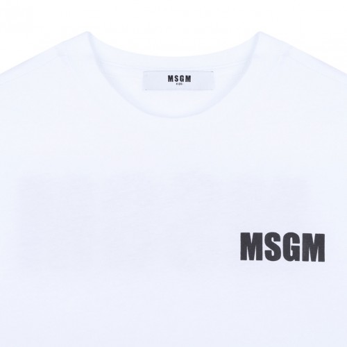 White Logo Print T-Shirt
