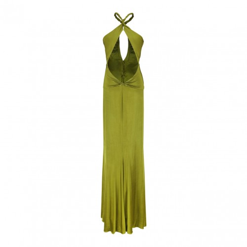 Olive Green Knot Detail Maxi Dress 2