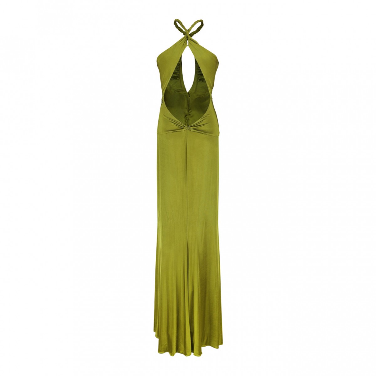Olive Green Knot Detail Maxi Dress