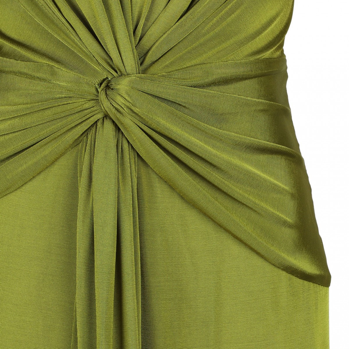 Olive Green Knot Detail Maxi Dress