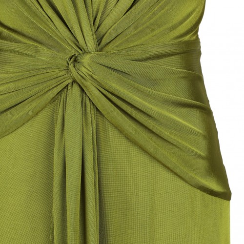 Olive Green Knot Detail Maxi Dress