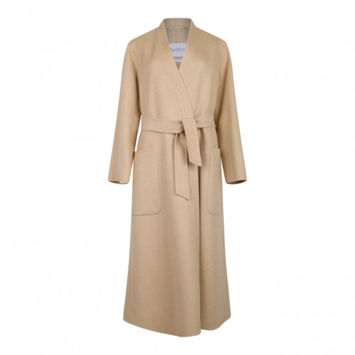 Beige Belted Coat