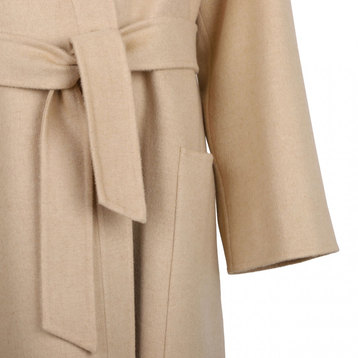 Beige Belted Coat