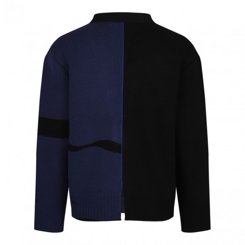 Black and Navy Blue EKD Cardigan 2