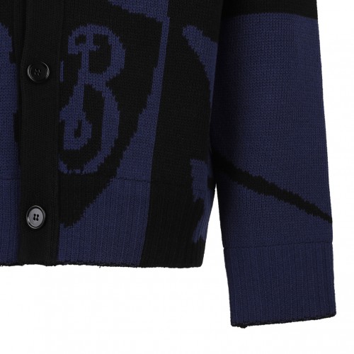 Black and Navy Blue EKD Cardigan