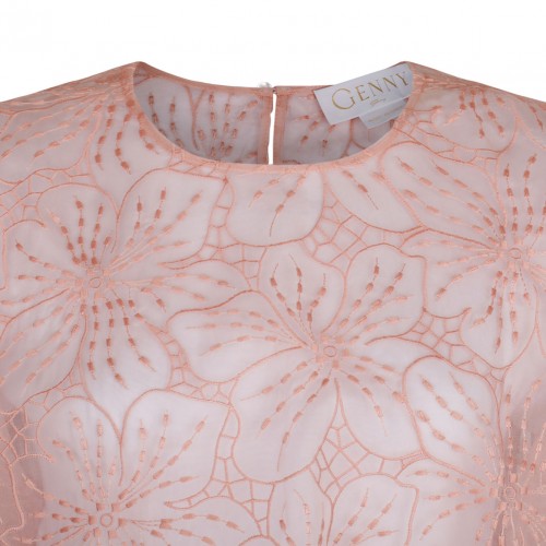 Light Pink Orchid Embroidery T-Shirt