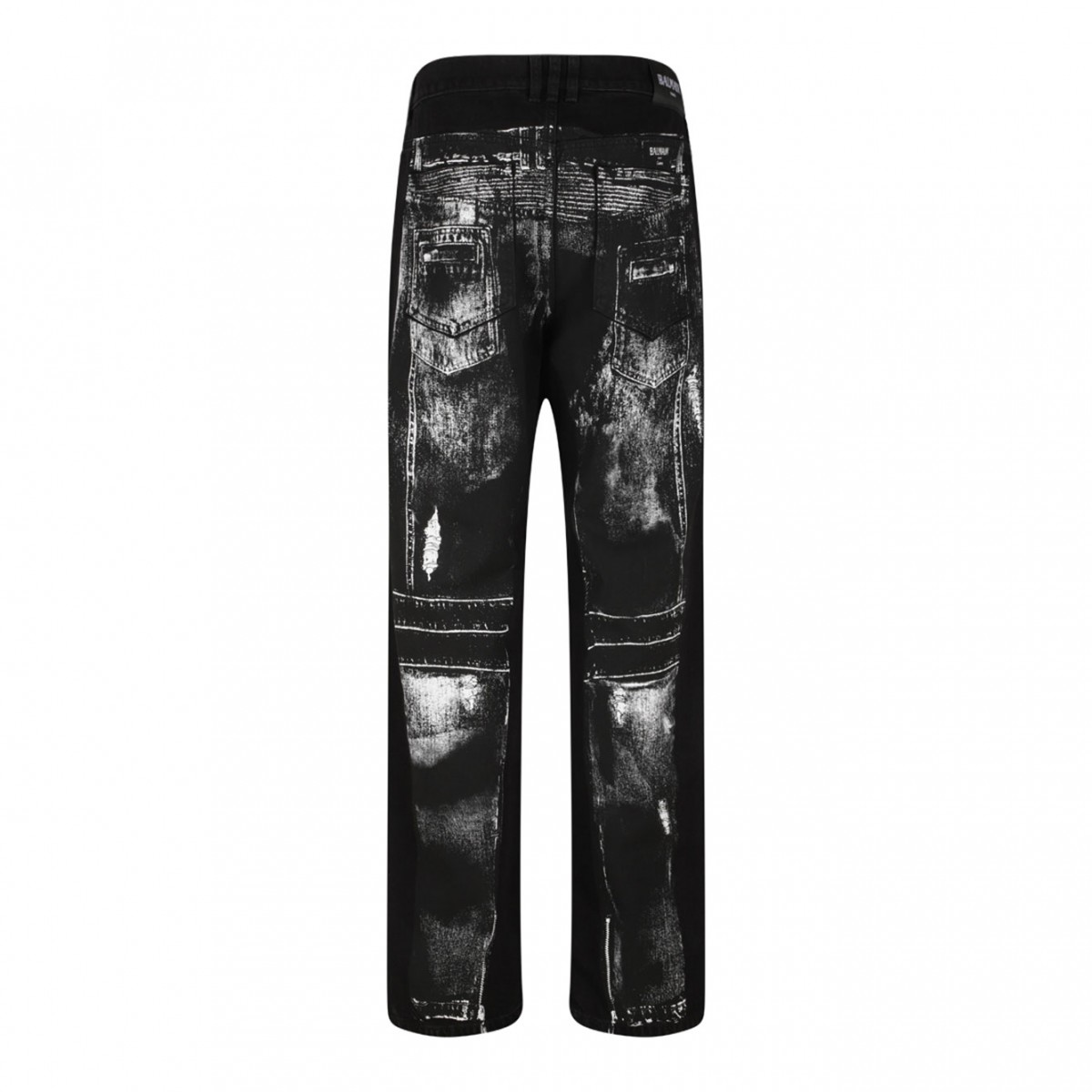 Black Trompe L'Oeil Print Jeans