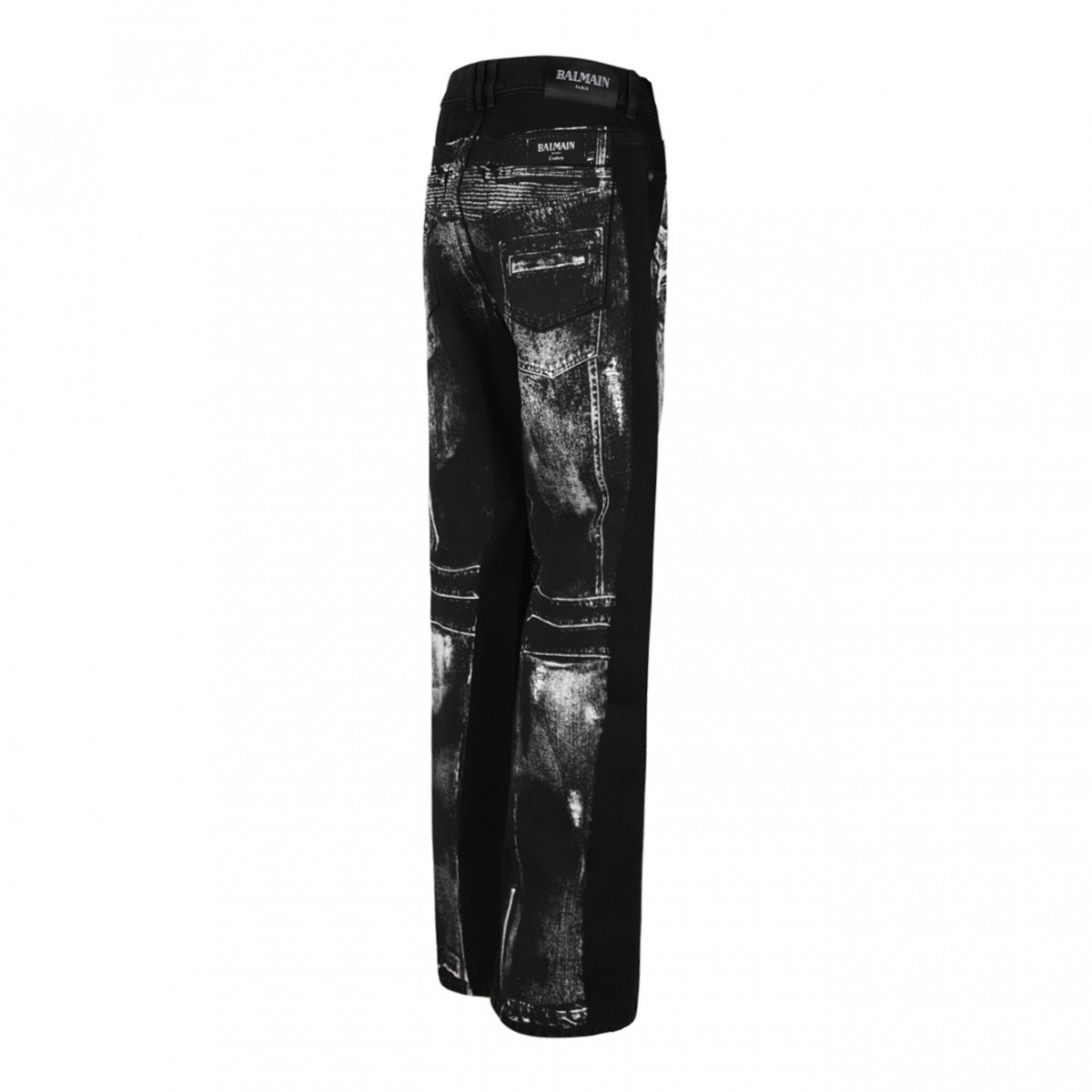 Black Trompe L'Oeil Print Jeans