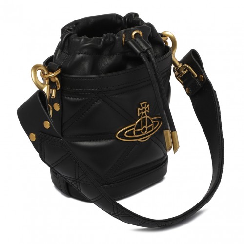 Black Small Kitty Bucket Bag