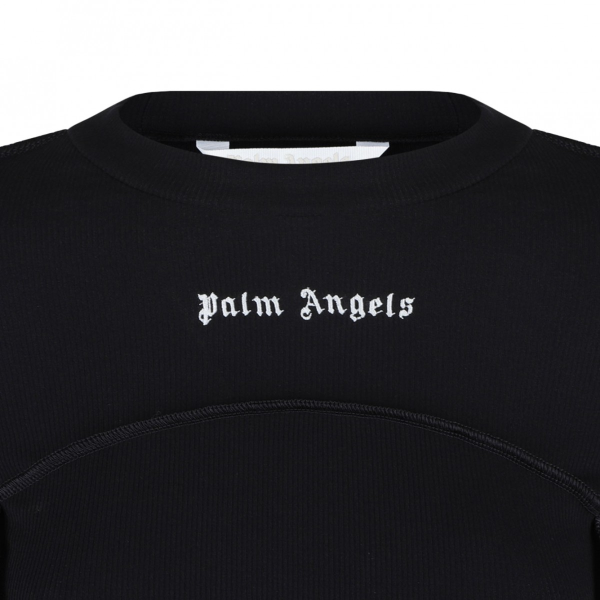 Black Logo Embroidered Mini Dress