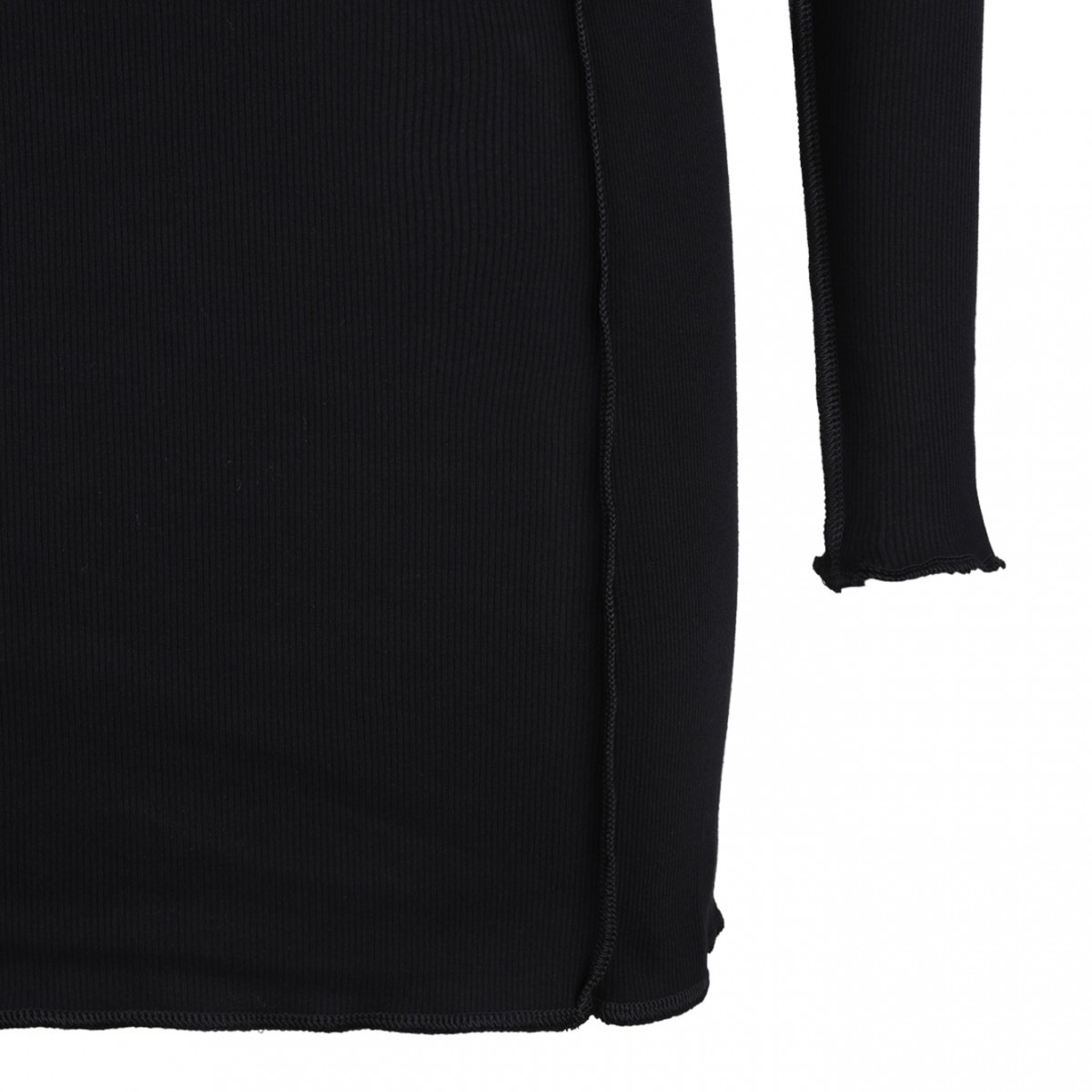 Black Logo Embroidered Mini Dress