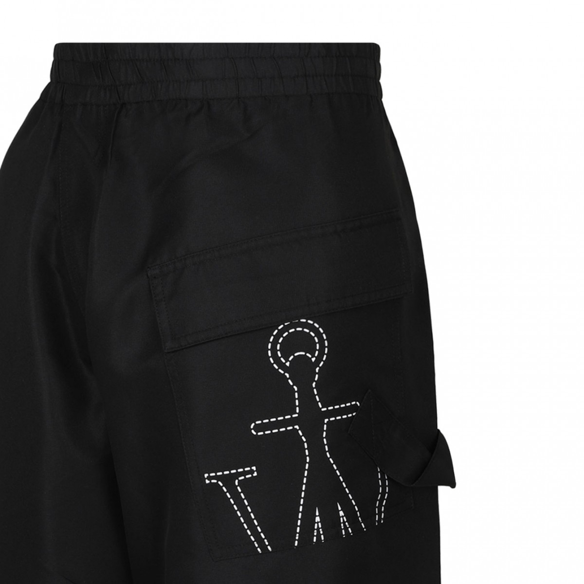 Black Twisted Track Pants.