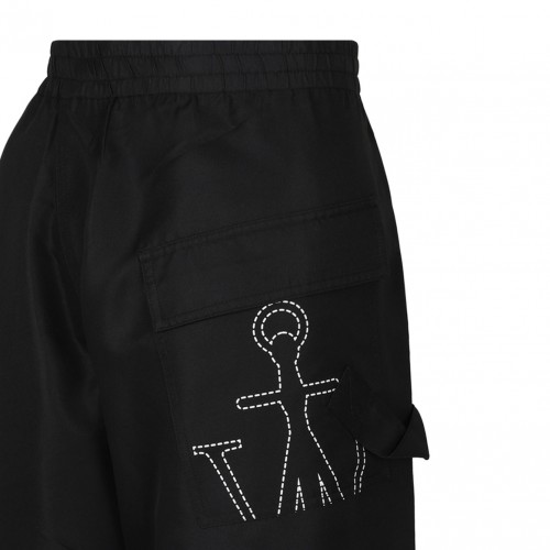 Black Twisted Track Pants.