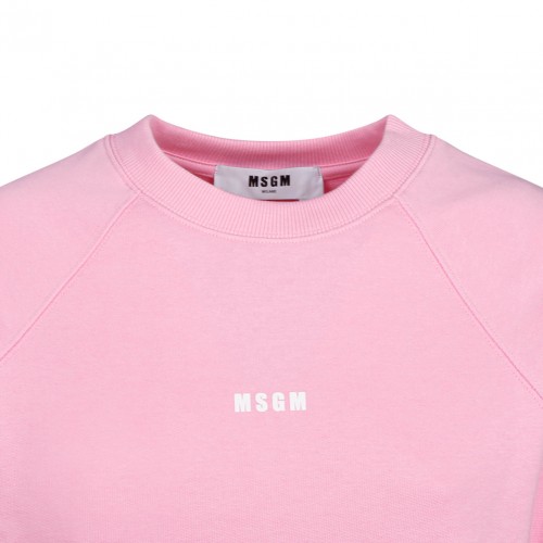 Pink Logo Print Sweatshirt