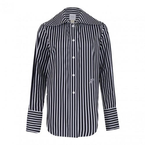 Navy Blue Striped Shirt