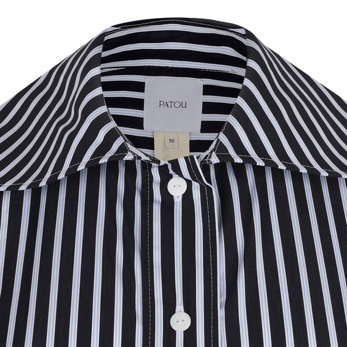 Navy Blue Striped Shirt