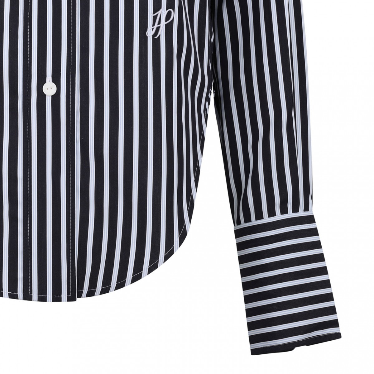 Navy Blue Striped Shirt