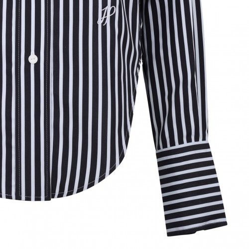 Navy Blue Striped Shirt