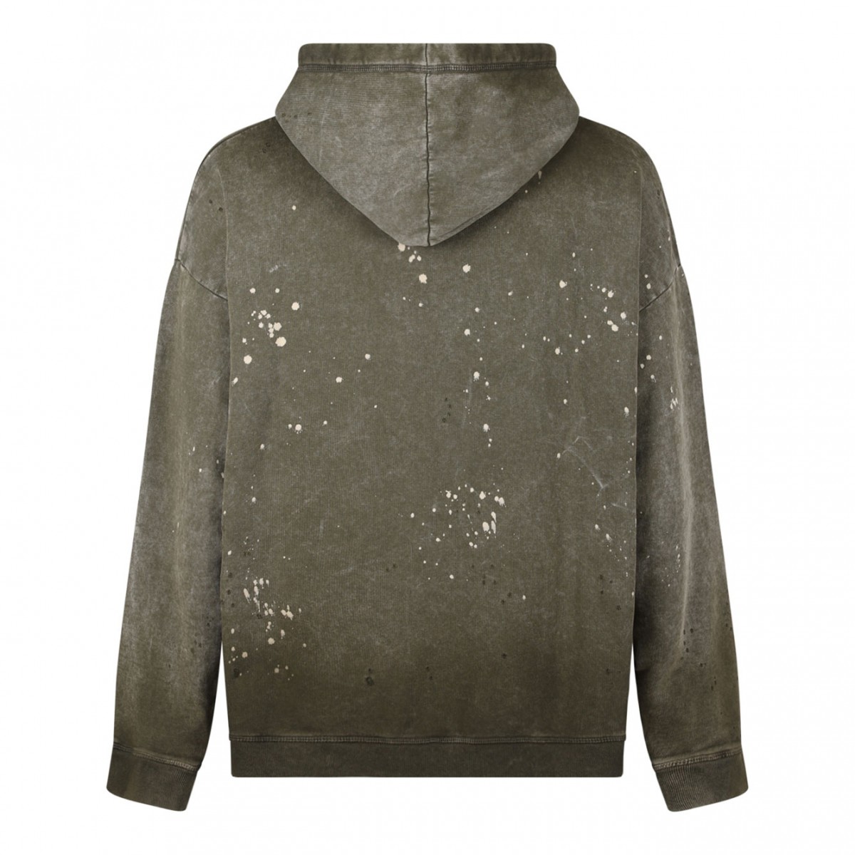 Fir Green Logo Print Hoodie