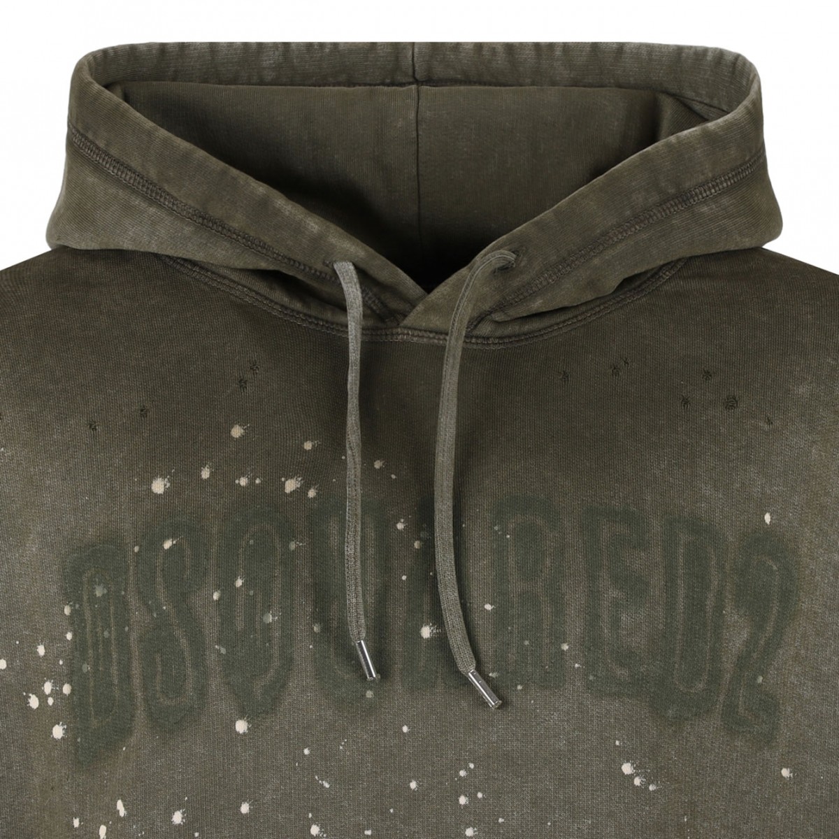 Fir Green Logo Print Hoodie