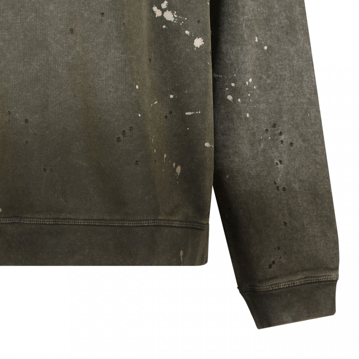 Fir Green Logo Print Hoodie