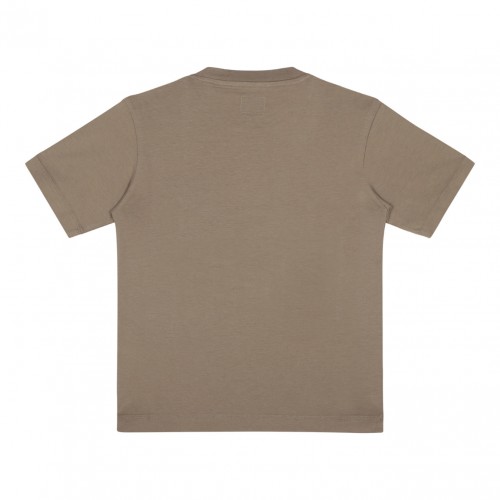 Beige Logo Print T-Shirt 2