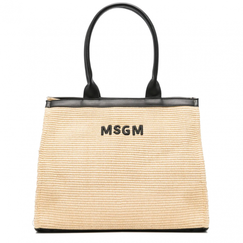 Natural Logo Embroidered Tote Bag