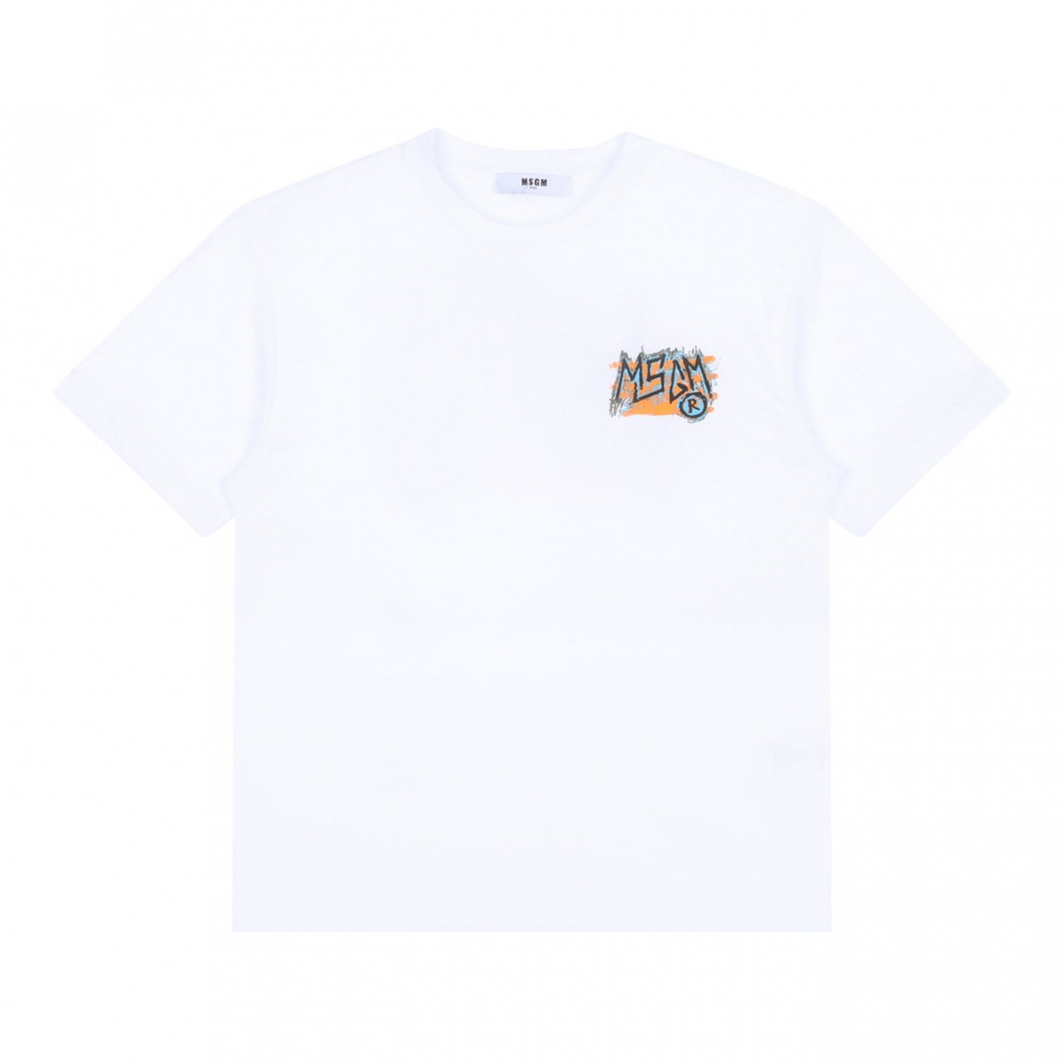 White Logo Print T-Shirt