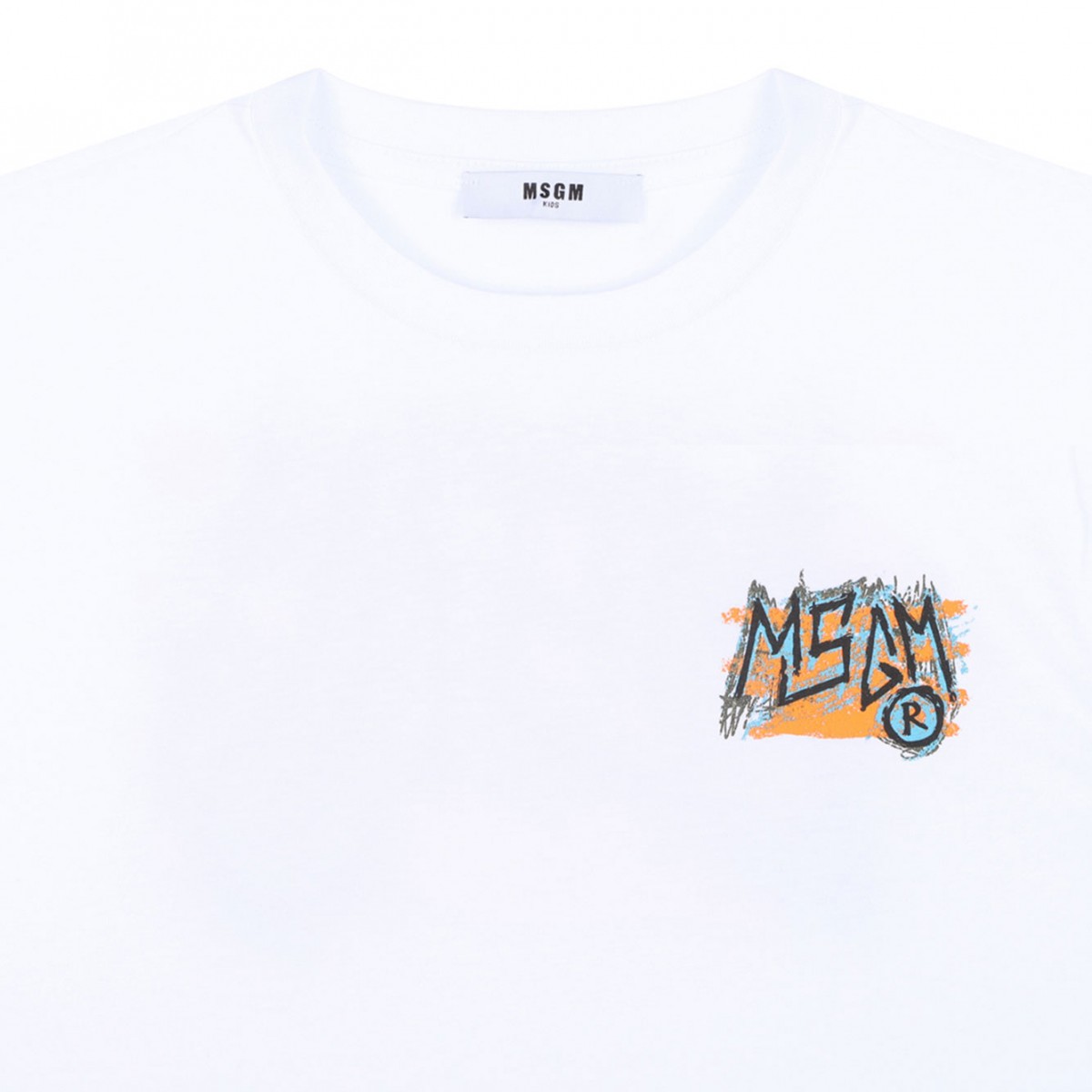 White Logo Print T-Shirt