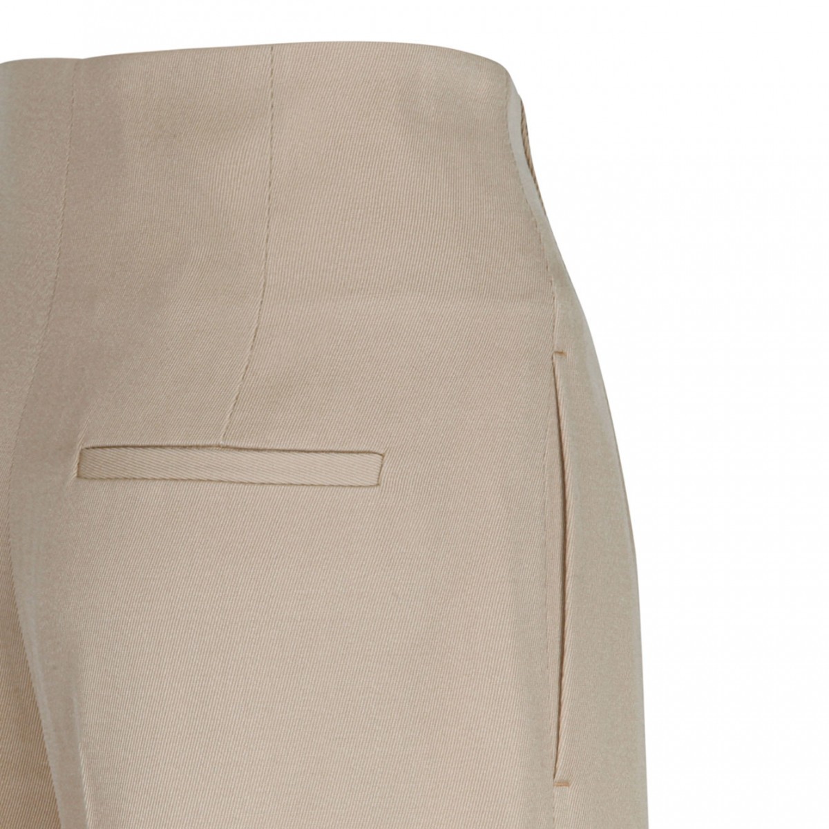 High Waisted Pearl Beige Sartorial Trousers