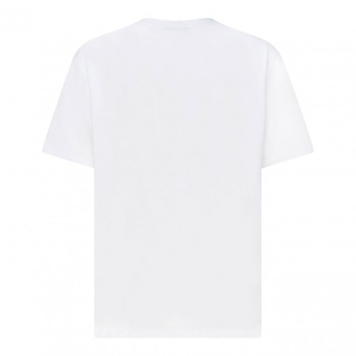 White Organic Cotton Logo Print T-Shirt
