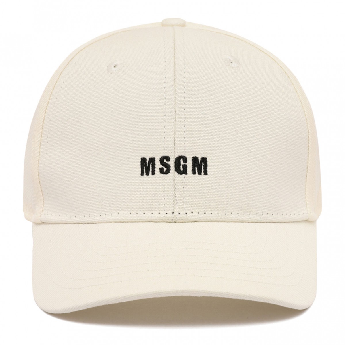 White Logo Embroidered Cap