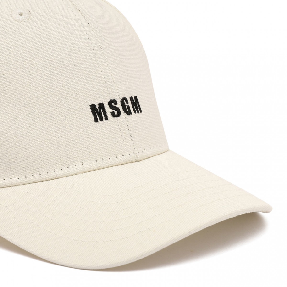 White Logo Embroidered Cap