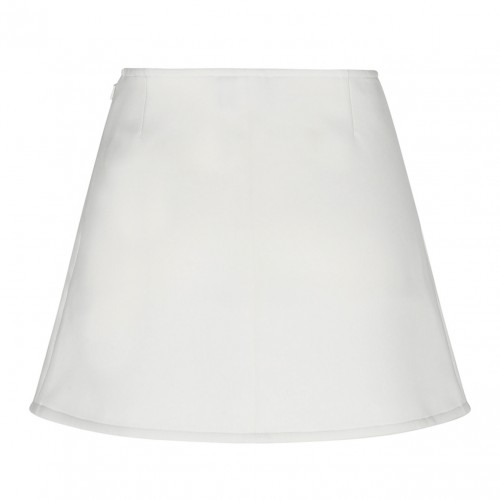 White Ellipse Twill Mini Skirt 2
