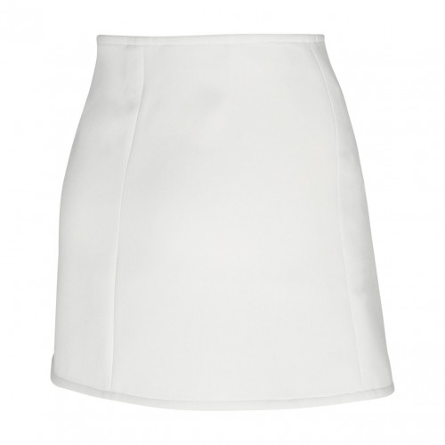 White Ellipse Twill Mini Skirt