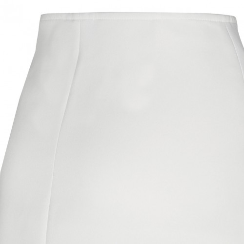 White Ellipse Twill Mini Skirt