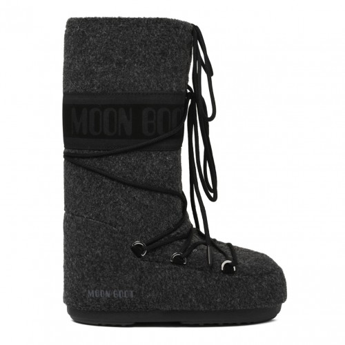 Black Icon Felt Boots