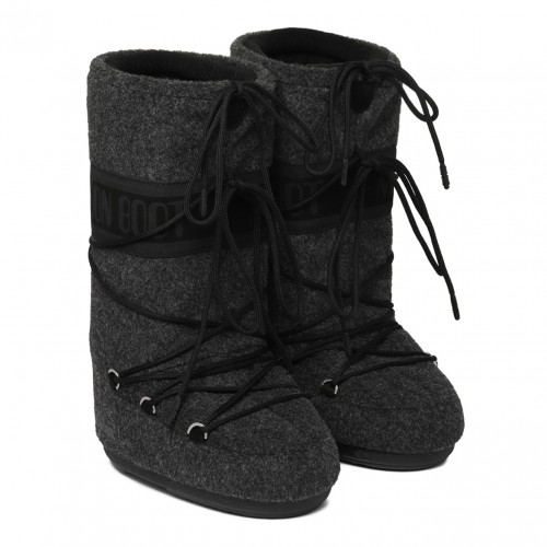 Black Icon Felt Boots 2