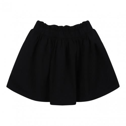 Black Logo Print Skirt