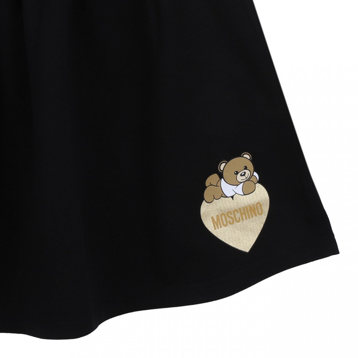 Black Logo Print Skirt